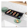 Condiment Organizers | Mind Reader SNACKORGT-BLK 12 in. x 24 in. x 3.25 in. 5-Compartment Anchor Collection Snack Organizer - Black image number 4