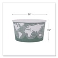 Food Containers & Lids | Eco-Products EP-BSC12-WA 4.05 in. x 2.5 in. 12 oz. World Art Renewable and Compostable Paper Food Container - Green (500/Carton) image number 7