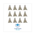 Mop Heads | Boardwalk BWK524C 24 oz. Pro Loop Web/Tailband Premium Saddleback Cotton Mop Head - White (12/Carton) image number 2