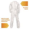 Hand Sanitizing Wipes | Ansell KCC 49106 A20 Zip Front, Elastic-Back, Wrists, and Ankles Breathable Particle Protection Coveralls - Triple Extra Large, White (20/Carton) image number 2