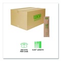 Cutlery Kits | Eco-Products EP-S215 General Purpose Fork/Knife/Napkin/Spoon Wood Cutlery - Natural (500/Carton) image number 4
