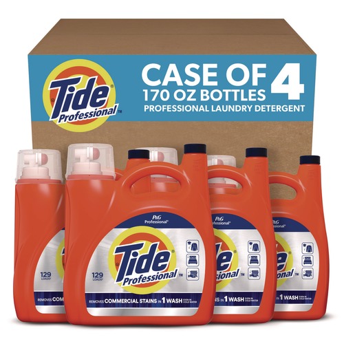 Laundry Detergents | Tide Professional 80782107 170 oz Commercial HE Liquid Laundry Detergent (4/Carton) image number 0