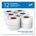 Toilet Tissues | Scott 67805 2-Ply 3.55 in. x 1000 ft. Septic Safe Essential 100% Recycled Fiber JRT Bathroom Tissue for Business - White (12/Carton) image number 1