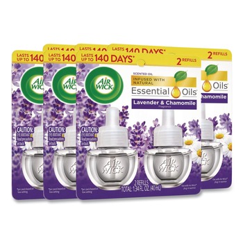 METERED DISPENSER REFILLS | Air Wick 62338-78473 0.67 oz. Scented Oil Refill - Lavender and Chamomile (6/Carton)