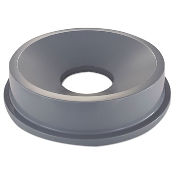 WASTE RECEPTACLE LIDS | Rubbermaid Commercial FG354300GRAY BRUTE 22-3/8 in. Round Funnel Top Receptacle - Gray