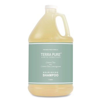Diversified Hospitality Solutions 002287EA Terra Pure 1-Gallon Bottle Shampoo - Green Tea and Lemongrass Scent