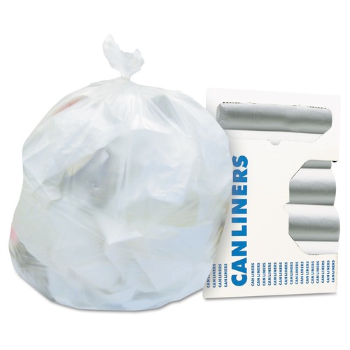 High-Density Trash Bags | Heritage Z4022RN R01 22 in. x 20 in. 6 mic 7 gallon High-Density Waste Can Liners - Natural (2000/Carton) image number 0