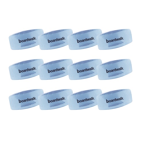 Toilet & Urinal Deodorizers | Boardwalk EBCP012I072M06AAS8000 Toilet Bowl Clip - Cotton Blossom Scent, Blue (12/Box) image number 0
