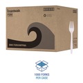 Disposable Forks | Boardwalk BWKFORKHWPPWH Heavyweight Polypropylene Fork Cutlery - White (1000/Carton) image number 1