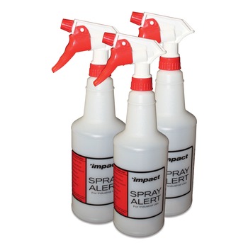 EMPTY BOTTLES | Impact 5024SS 24 oz. Spray Alert System - Natural with Red/White Sprayer (32 Packs/Carton)