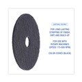 Floor Pads-Stripping | Boardwalk BWK4018BLA 18 in. Diameter Stripping Floor Pads - Black (5/Carton) image number 4