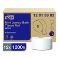 Toilet Tissues | Tork 12013903 3.48 in. x 1200 ft. Septic Safe 1-Ply Advanced Bath Tissue - Jumbo, White (12/Carton) image number 9