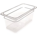 Food Storage Containers & Lids | Carlisle 3066207 6.88 in. x 12.75 in. x 6 in. 5.7 qt. StorPlus Polycarbonate Plastic Food Pan - Clear image number 0