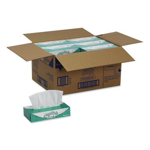 Facial Tissues | Georgia Pacific Professional 48580 2-Ply Premium Facial Tissues in Flat Box - White (30-Boxes/Carton) image number 0