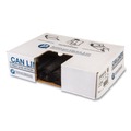 High-Density Trash Bags | Inteplast Group S404812K 45 gal. 12 microns 40 in. x 48 in. High-Density Interleaved Commercial Can Liners - Black (25 Bags/Roll, 10 Rolls/Carton) image number 3