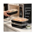 Food Containers & Lids | Pactiv Corp. NC888B Newspring VERSAtainer 8.8 x 6 x 2.5 38 oz Plastic Microwavable Containers - Black/Clear (150/Carton) image number 5
