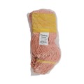 Mop Heads | Boardwalk BWK501OR 5 in. Headband Cotton/Synthetic Fiber Super Loop Wet Mop Head - Small, Orange (12/Carton) image number 1