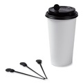 Straws/Stems/Sticks | AmerCareRoyal STIRSTIX-BK 4.75 in. Beverage Plugs - Black (2000/Carton) image number 3