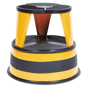 Cramer 1001-30 16 in. Diameter x 14.25 in. h 350 lb Capacity Kik-Step Steel 2-Step Stool - Orange