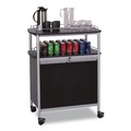 Refreshment Stations | Safco 8964BL 33.5 in. x 21.75 in. x 43 in. 4 Shelves Plastic Mobile Beverage Cart - Black image number 2