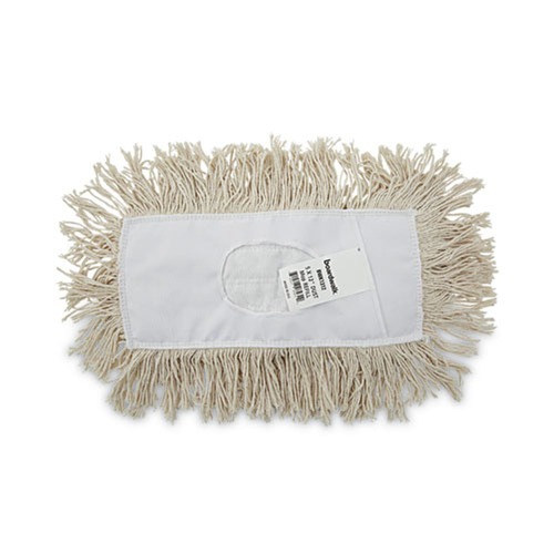 Mop Heads | Boardwalk BWK1312 12 in. x 5 in. Cotton Dust Mop Head - White image number 0
