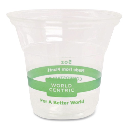 Cups | World Centric CP-CS-5 5 oz PLA Plastic Cold Cups - Clear (2000/Carton) image number 0