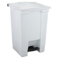 Indoor Waste Receptacles | Rubbermaid Commercial FG614400WHT 12 Gallon Indoor Utility Step-On Plastic Waste Container - White image number 0