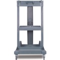 Perforated Roll & Hand Towels | Boardwalk JC1945SBWK23 19 in. x 45 in. x 39 in. 4 Shelves 1 Bin Plastic Janitor's Cart - Gray image number 4