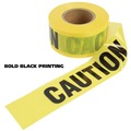 Safety Tapes | Great Neck 10379 3 in. x 1,000 ft. Non-Adhesive Caution Safety Tape - Yellow image number 2