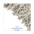 Mop Heads | Boardwalk BWKCM02032S #32 Cut-End Cotton Mop Head - White (12/Carton) image number 6