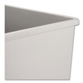 Indoor Waste Receptacles | Rubbermaid Commercial FG395900GRAY 50 gal. Plastic Untouchable Square Waste Receptacle - Gray image number 3