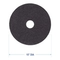 Floor Pads-Stripping | Boardwalk BWK4015BLA 15 in. Diameter Stripping Floor Pads - Black (5/Carton) image number 2