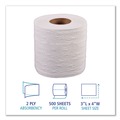 Toilet Tissues | Boardwalk B6145 2-Ply Standard Septic Safe 4 in. x 3 in. Toilet Tissue - White (96/Carton) image number 3
