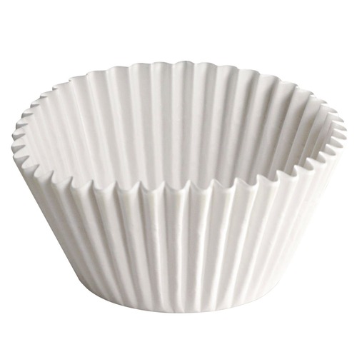 Perforated Roll & Hand Towels | Hoffmaster 610070 2.25 Diameter x 1.88 h Fluted Paper Bake Cups - White (500/Pack, 20 Packs/Carton) image number 0