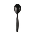 Disposable Spoons | Dixie SH53C7 Individually Wrapped Heavyweight Polystyrene Soup Spoons - Black (1000/Carton) image number 2