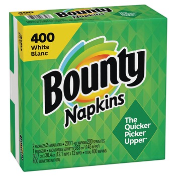 LUNCHEON NAPKINS | Bounty 80335351 12.1 in. x 12 in. 2-Ply Quilted Napkins - White (4/Carton)
