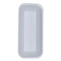 Food Containers & Lids | GEN 15WH 8.38 in. x 3.94 in. x 1.1 in. #1.5 Meat Trays - White (1,000/Carton) image number 1