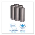 Low-Density Trash Bags | Boardwalk H7658SGKR01 38 in. x 58 in. 1.1 mil 60 gal. Low-Density Waste Can Liners - Gray (100/Carton) image number 3