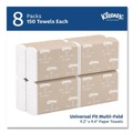 Perforated Roll & Hand Towels | Kleenex 02046 Convenience 9.2 in. x 9.4 in. Multi-Fold Paper Towels - White (150/Pack, 8 Packs/Carton) image number 2