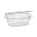 Food Containers & Lids | Pactiv Corp. 0CA910120000 EarthChoice 4.92 in. x 5.87 in. x 1.89 in. 12 oz. Recycled PET Hinged Plastic Container - Clear (200/Carton) image number 2