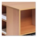 Carts | Durable 311347 20.79 in. x 23.31 in. x 29.45 in. 6 Shelves Wood Flexible Multi-Functional Cart for Office Storage - Beech image number 1