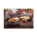 Food Containers & Lids | Pactiv Corp. YCNB06000000 EarthChoice 5.75 in. x 5.95 in. x 3.1 in. Microwavable MFPP Plastic Hinged Lid Container With SmartLock - Black (400/Carton) image number 4