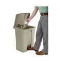 Indoor Waste Receptacles | Safco 9922TN 17 Gallon Large Capacity Plastic Step-On Receptacle - Tan image number 3