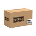 Food Containers & Lids | SOLO 851611-PS94 Creative Carryouts Hinged Plastic Hot Deli Boxes - Medium, Black/Clear (200/Carton) image number 2