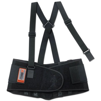 RESTAURANT EQUIPMENT | Ergodyne 11285 ProFlex 2000SF 38 in. to 42 in. Waist High-Performance Spandex Back Support Brace - Extra Large, Black