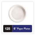 Plates | Chinet 21225 6 in. Diameter Paper Plate Dinnerware - White (125/Pack) image number 2