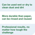 Cleaning Cloths & Wipes | Tork 500176 1-Ply 8.3 in. x 16.1 in. Light Duty Cleaning Cloth Pop Up Box - White (10/Carton) image number 3