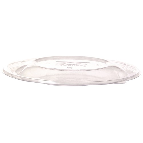 Food Containers & Lids | Eco-Products EP-SBS64LID Salad Bowl Lids for 64 oz. Squat 9.5 in. Diameter Plastic Salad Bowls - Clear (300/Carton) image number 0