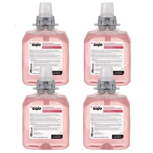 Soap Refills | GOJO Industries 5161-04 1250 mL Luxury Foam Handwash Refill for FMX-12 Dispenser - Refreshing Cranberry (4/Carton) image number 0