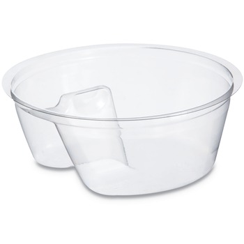 SOUFFLE AND PORTION CUPS | Dart PF35C1 3.5 oz Single Compartment Plastic Cup Insert - Clear (1000/Carton)